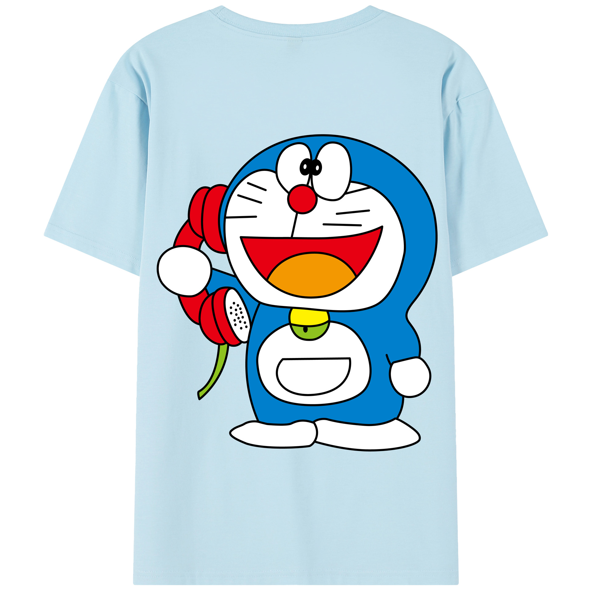 （画像用） ドラえもん Doraemon 綿100％半袖Tシャツ（背面プリント）
